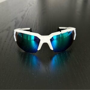 KOO Orion White Sunglasses with Blue Lenses